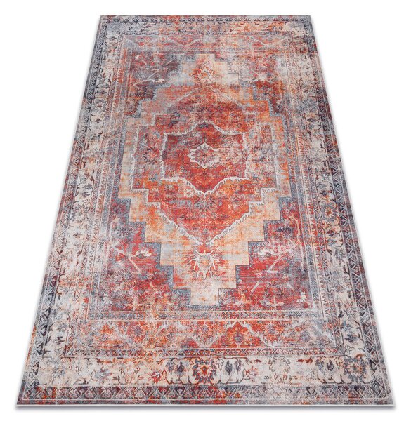 Makro Abra Kusový koberec vhodný k praní ANDRE 1684 Klasický protiskluzový červený Rozměr: 120x170 cm