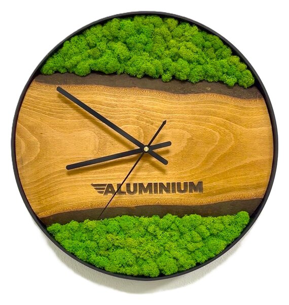 Mechové hodiny s gravírovaným logem Velikost rámu: 40cm