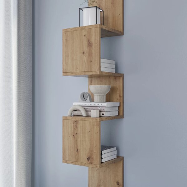 Designová závěsná police GALATEA - dub artisan