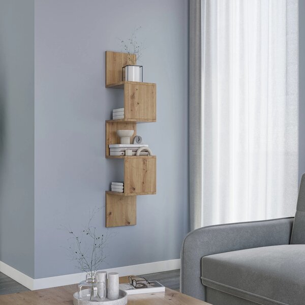 Designová závěsná police GALATEA - dub artisan