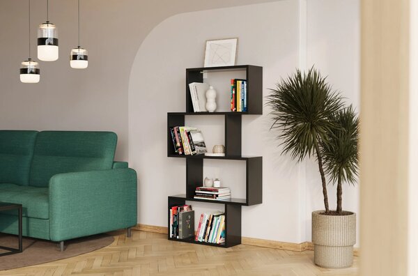 Designová knihovna TARIN - černá