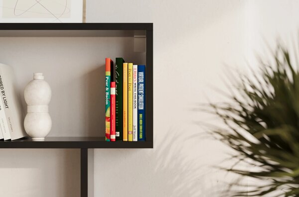 Designová knihovna TARIN - černá