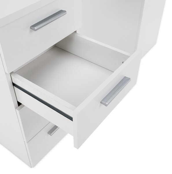 KONDELA PC stůl, bílá, DTD laminovaná, EUSTACH