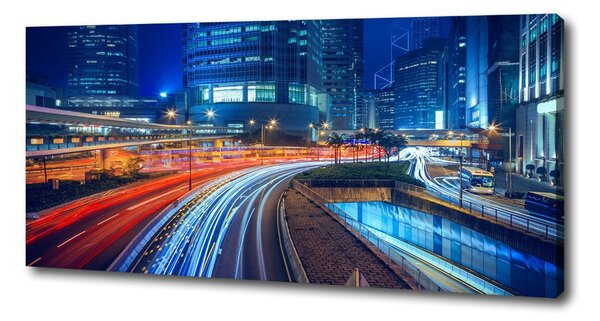 Foto-obraz canvas do obýváku Noční Hongkong oc-79070219