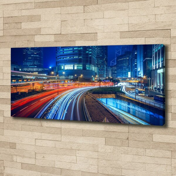 Foto-obraz canvas do obýváku Noční Hongkong oc-79070219