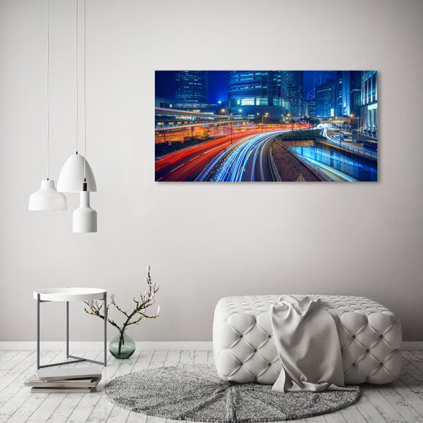 Foto-obraz canvas do obýváku Noční Hongkong oc-79070219
