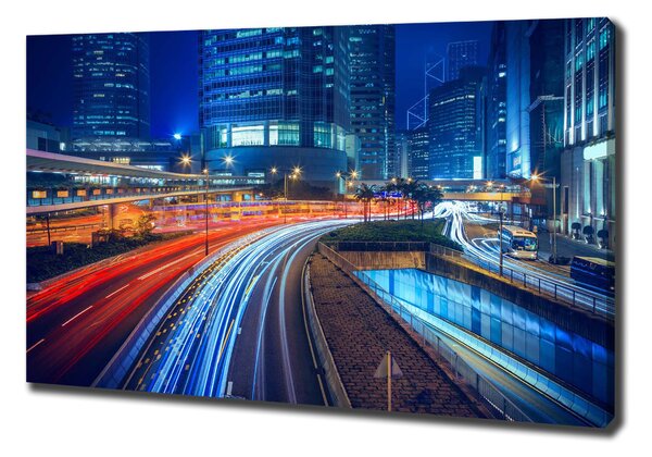 Foto-obraz canvas do obýváku Noční Hongkong oc-79070219