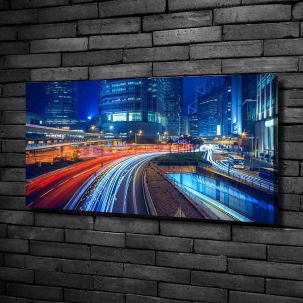 Foto-obraz canvas do obýváku Noční Hongkong oc-79070219