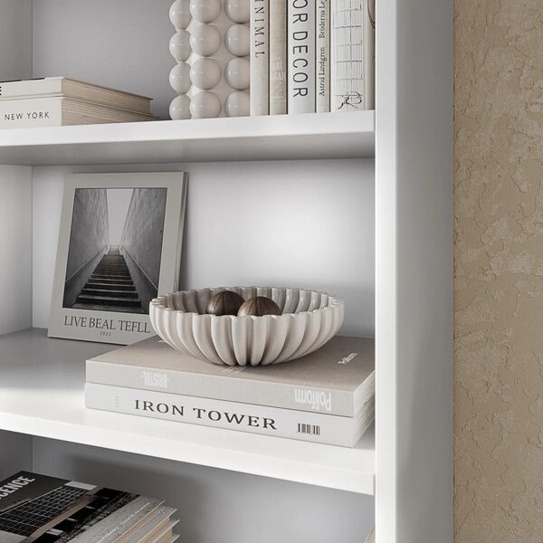 Úzký policový regál MORDECAI - bílý