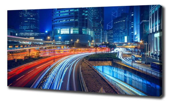 Foto-obraz canvas do obýváku Noční Hongkong oc-79070219