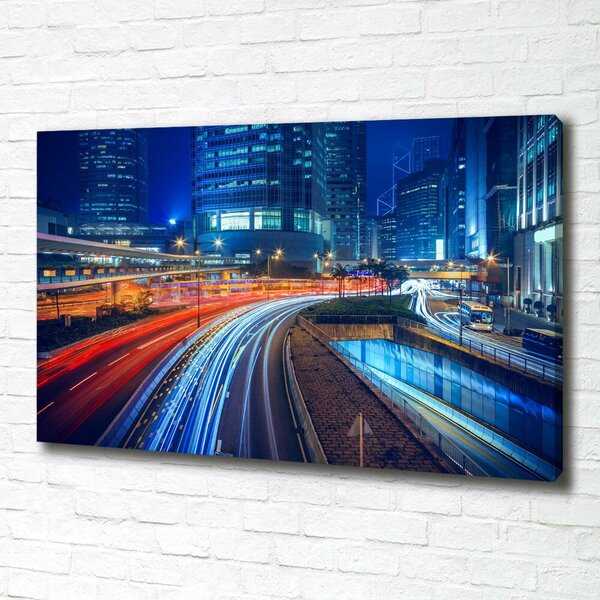 Foto-obraz canvas do obýváku Noční Hongkong oc-79070219