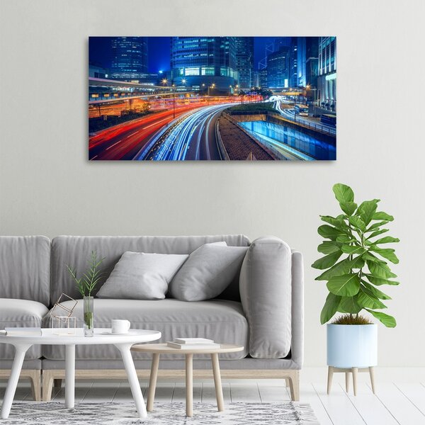 Foto-obraz canvas do obýváku Noční Hongkong oc-79070219