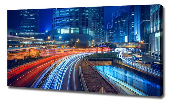 Foto-obraz canvas do obýváku Noční Hongkong oc-79070219