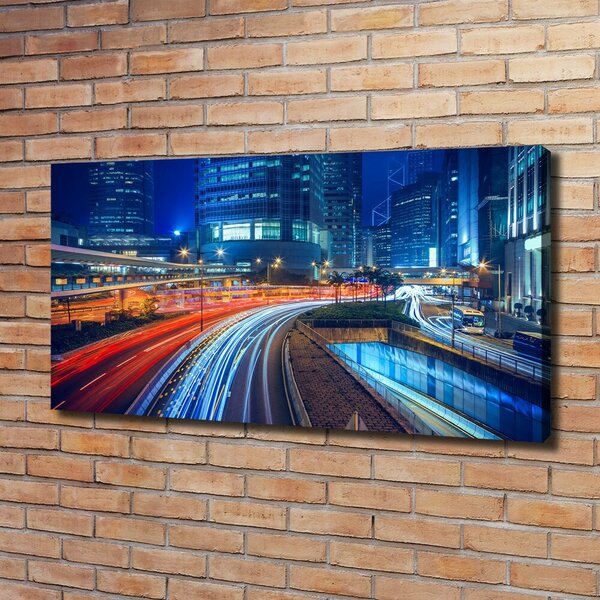 Foto-obraz canvas do obýváku Noční Hongkong oc-79070219