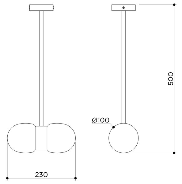 Contain designová závěsná svítidla Nuvol Double Long