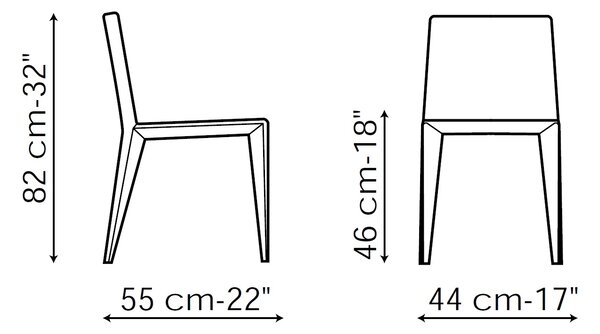 Bonaldo designové židle Filly (béžová eko kůže)