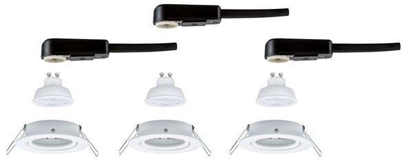 PAULMANN LED vestavné svítidlo Nova GU10 Flat výklopné 3x4,9W 230V 2700K bílá mat