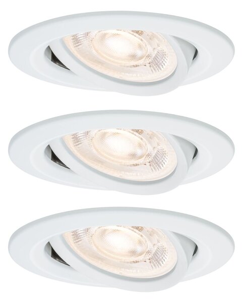 PAULMANN LED vestavné svítidlo Nova GU10 Flat výklopné 3x4,9W 230V 2700K bílá mat