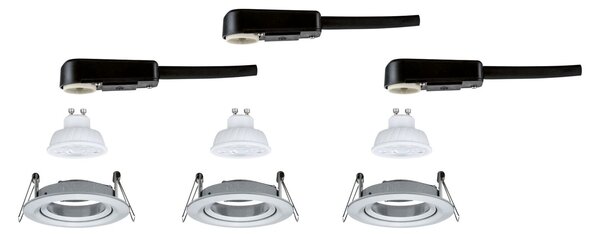 PAULMANN LED vestavné svítidlo Nova GU10 Flat výklopné 3x4,9W 230V 2700K hliník broušený