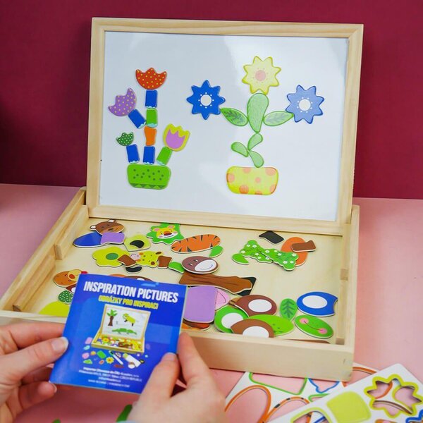 Dřevěná magnetická tabulka - zvířátka