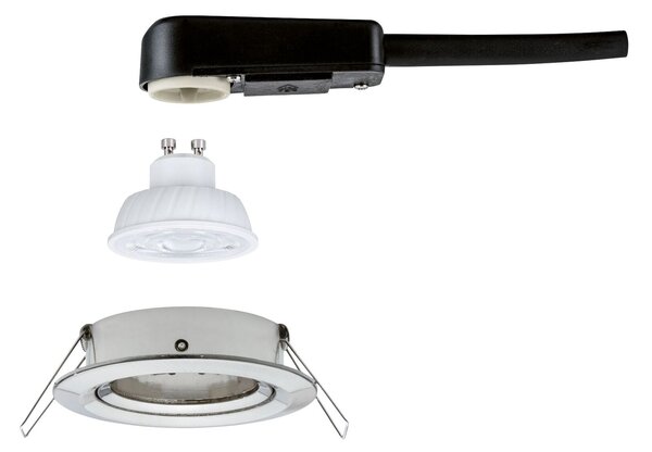 PAULMANN LED vestavné svítidlo Nova GU10 Flat výklopné 4,9W 230V 2700K kov kartáčovaný