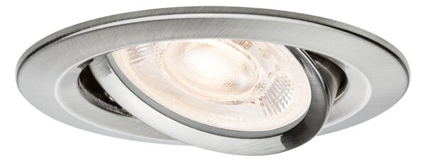 PAULMANN LED vestavné svítidlo Nova GU10 Flat výklopné 4,9W 230V 2700K kov kartáčovaný