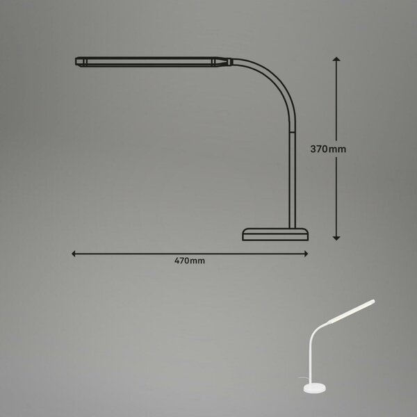 BRILONER LED stolní lampa, 37 cm, paměť, 6W, 600lm bílé BRILO 7472016