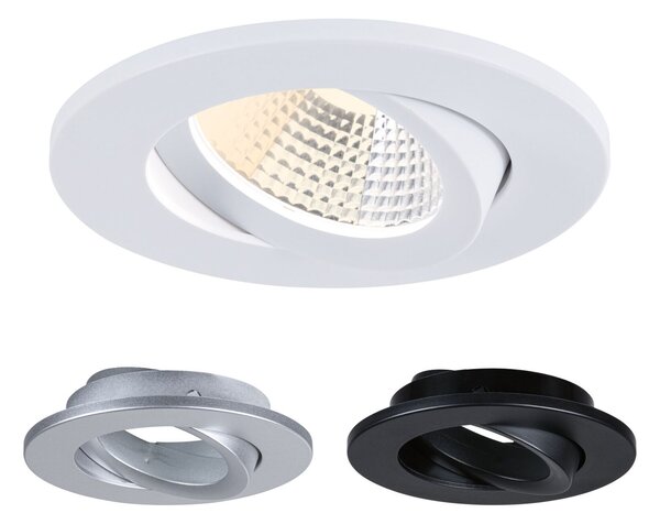 PAULMANN LED vestavné svítidlo White Select Viona IP65 kruhové 85mm 25° 6W 230V 2700 - 4000K černá mat/bílá mat/matný chrom