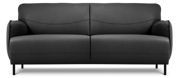 Tmavě šedá kožená pohovka Windsor & Co Sofas Neso, 175 x 90 cm