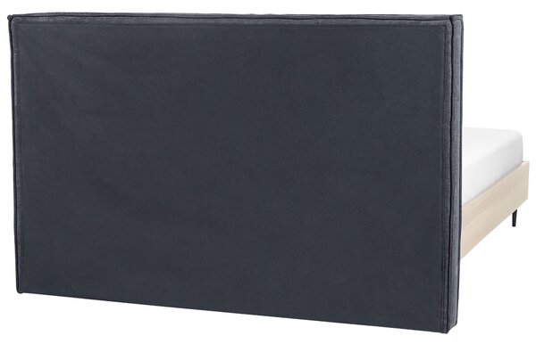 Postel Tkanina IZERNORE 160 x 200 cm Tmavě šedá