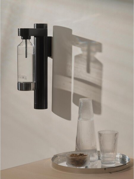 Černý výrobník sody z nerezové oceli Brus – Stelton