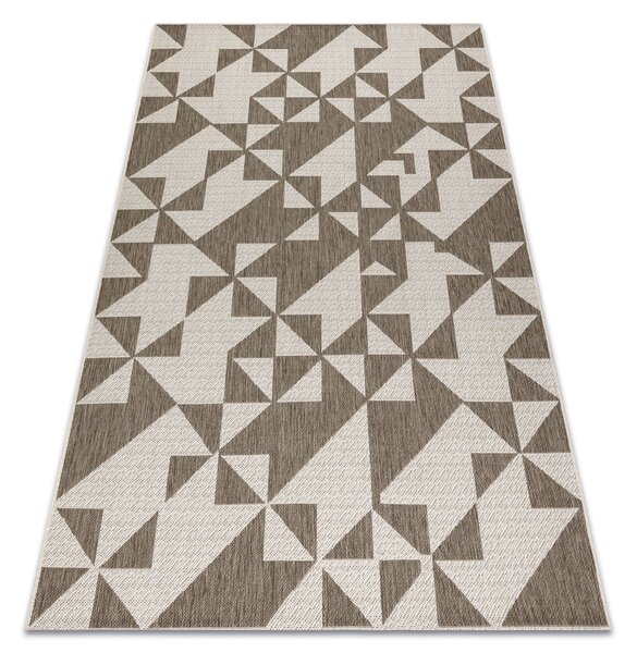 Koberce Łuszczów KOBEREC SIZAL FLOORLUX 20489 šampaňské / taupe TROJÚHELNÍK 120x170 cm