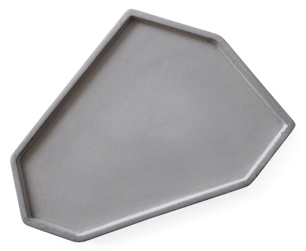 Picasso - betonový tác – šedá, L 32 x 23,7 cm