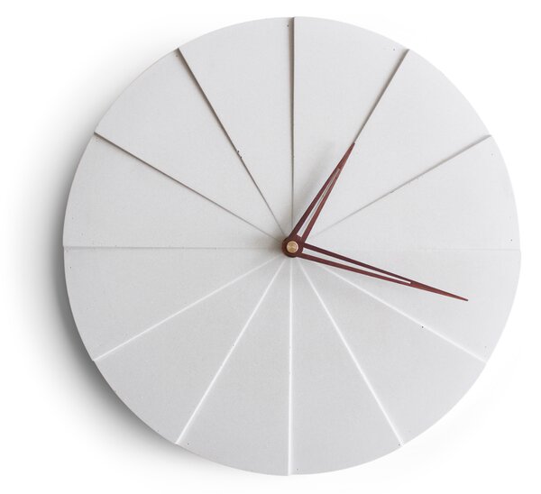 Koláč - betonové hodiny – bílá