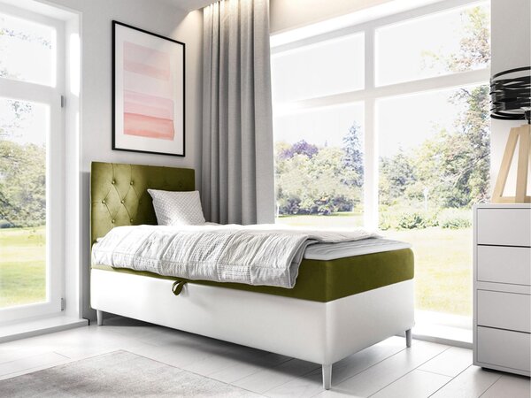 Kontinentální postel Junior Gerdise 1, Strana: levá, Rozměr postele: 80x200, Barva:: ekokoža Soft 017 (biała) + Fresh 01 5903211192630