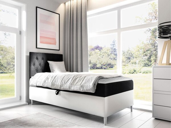 Kontinentální postel Junior Gerdise 1, Strana: levá, Rozměr postele: 80x200, Barva:: ekokoža Soft 017 (biała) + Fresh 01 5903211192630
