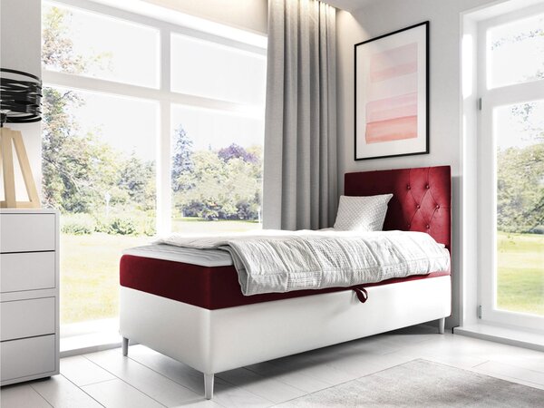 Kontinentální postel Junior Gerdise 1, Strana: levá, Rozměr postele: 80x200, Barva:: ekokoža Soft 017 (biała) + Fresh 01 5903211192630
