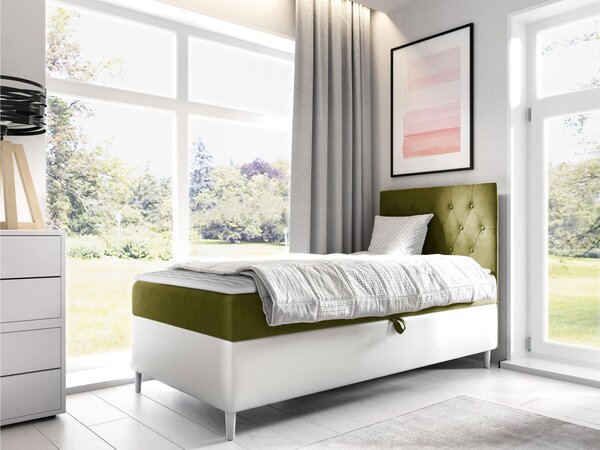 Kontinentální postel Junior Gerdise 1, Strana: levá, Rozměr postele: 80x200, Barva:: ekokoža Soft 017 (biała) + Fresh 01 5903211192630