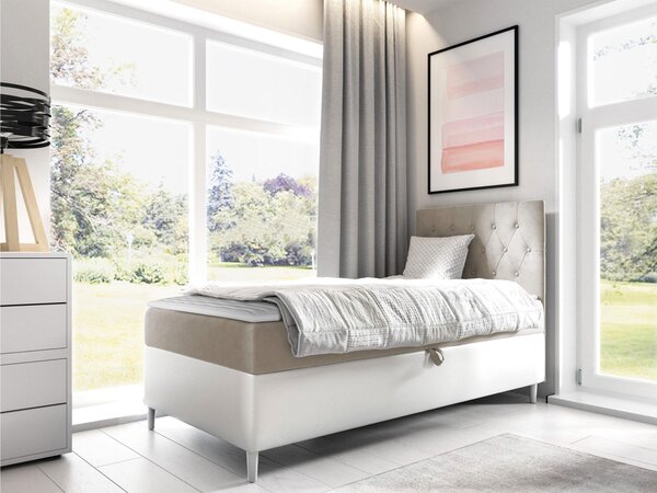 Kontinentální postel Junior Gerdise 1, Strana: levá, Rozměr postele: 80x200, Barva:: ekokoža Soft 017 (biała) + Fresh 01 5903211192630