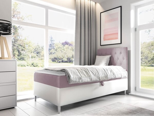 Kontinentální postel Junior Gerdise 1, Strana: levá, Rozměr postele: 80x200, Barva:: ekokoža Soft 017 (biała) + Fresh 01 5903211192630