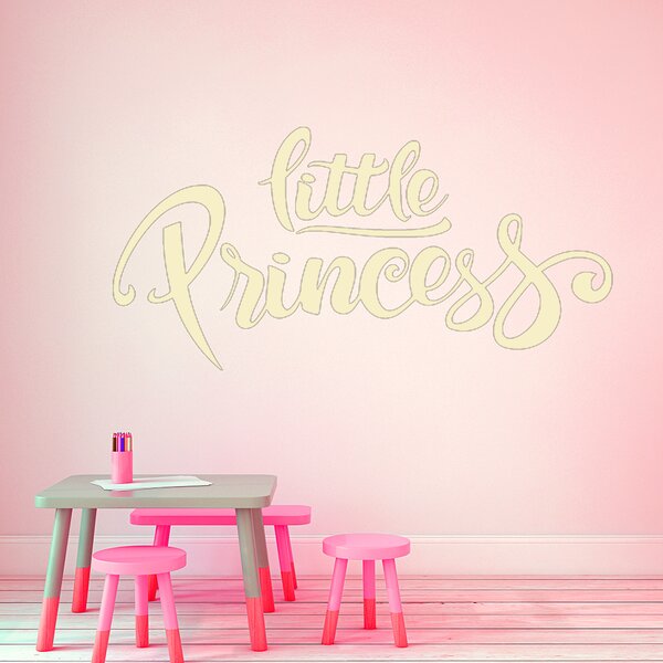 Živá Zeď Samolepka Nápis Little princess Barva: černá