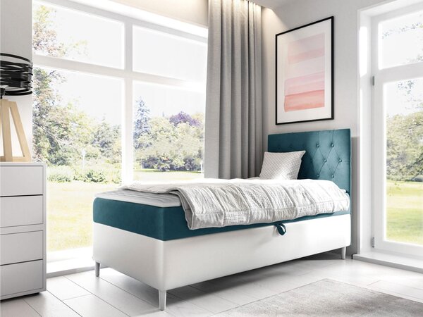 Kontinentální postel Junior Gerdise 1, Strana: levá, Rozměr postele: 80x200, Barva:: ekokoža Soft 017 (biała) + Fresh 01 5903211192630