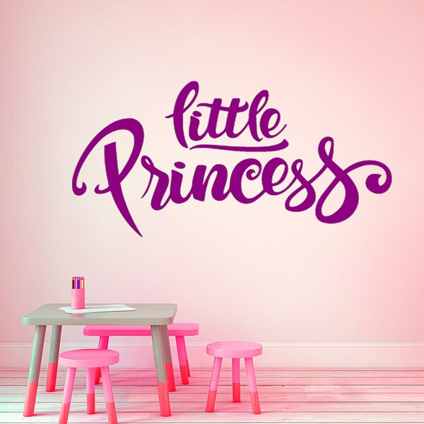 Živá Zeď Samolepka Nápis Little princess Barva: černá