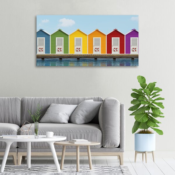 Moderní fotoobraz canvas na rámu Plážové kabinky oc-80148330