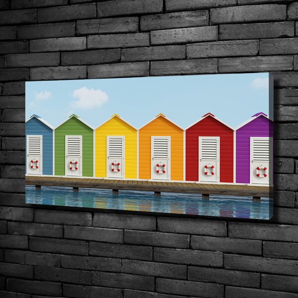 Moderní fotoobraz canvas na rámu Plážové kabinky oc-80148330