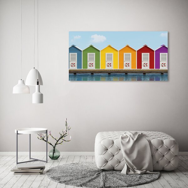 Moderní fotoobraz canvas na rámu Plážové kabinky oc-80148330