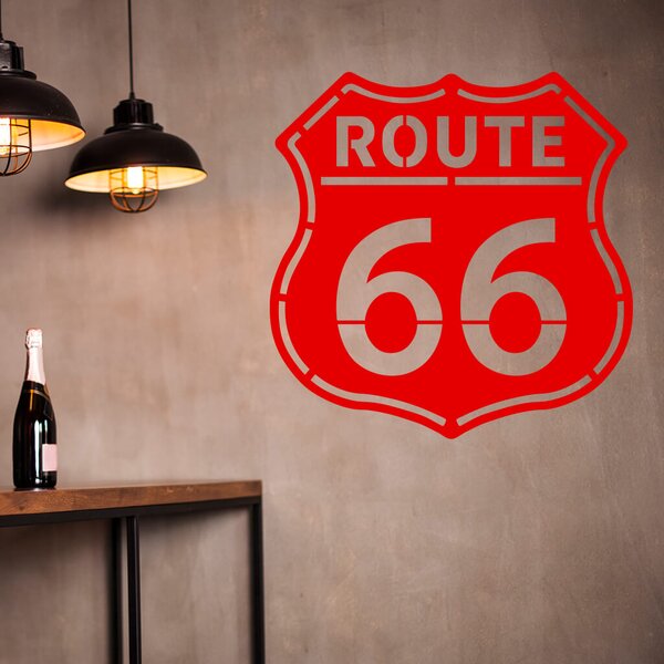 Živá Zeď Samolepka Route 66 Barva: černá