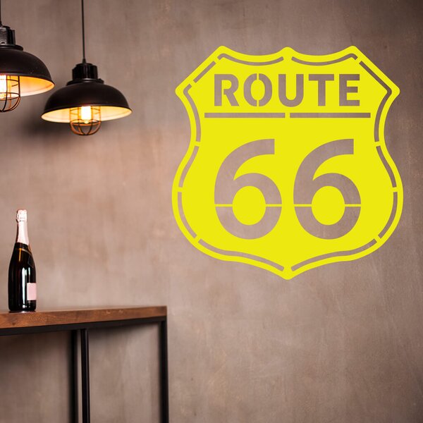 Živá Zeď Samolepka Route 66 Barva: černá