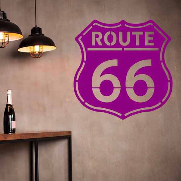 Živá Zeď Samolepka Route 66 Barva: černá