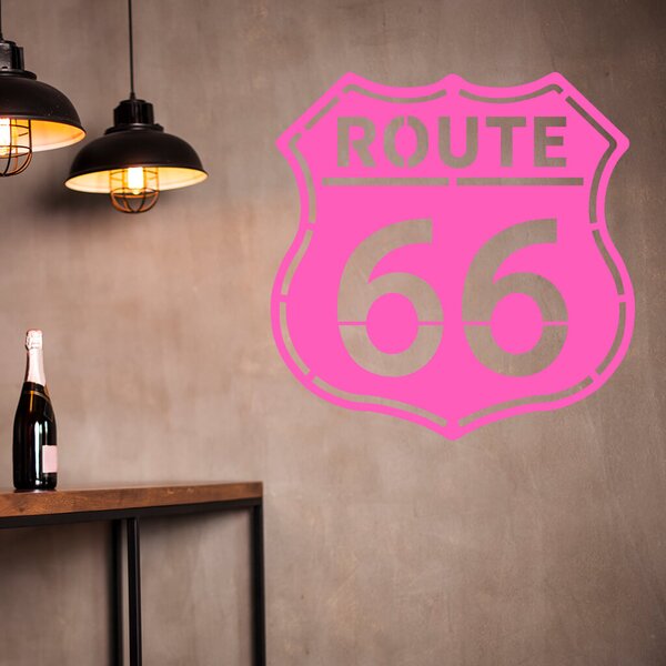 Živá Zeď Samolepka Route 66 Barva: černá